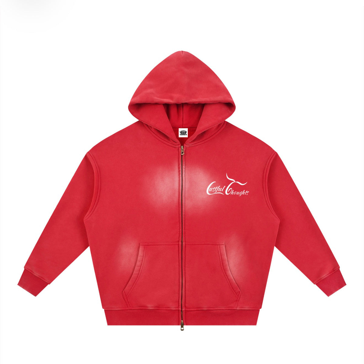Cherry Faded Memories Zip-up Boxy Hoodie