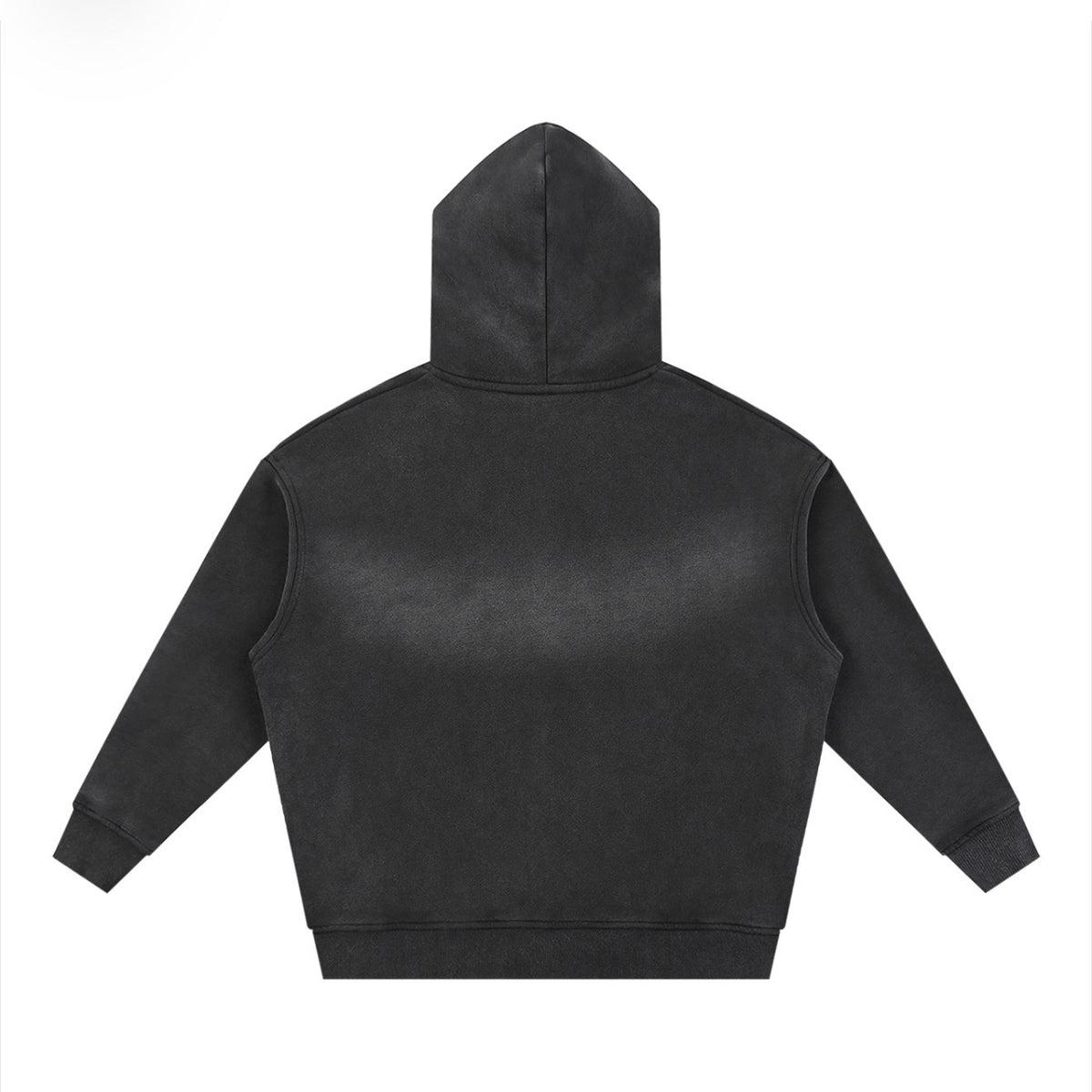 Charcoal Faded Memories Zip-up Boxy Hoodie
