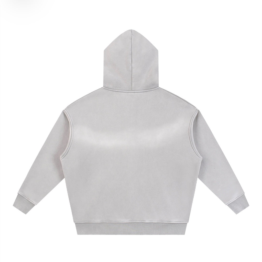 White Ice Faded Memories Zip-up Boxy Hoodie